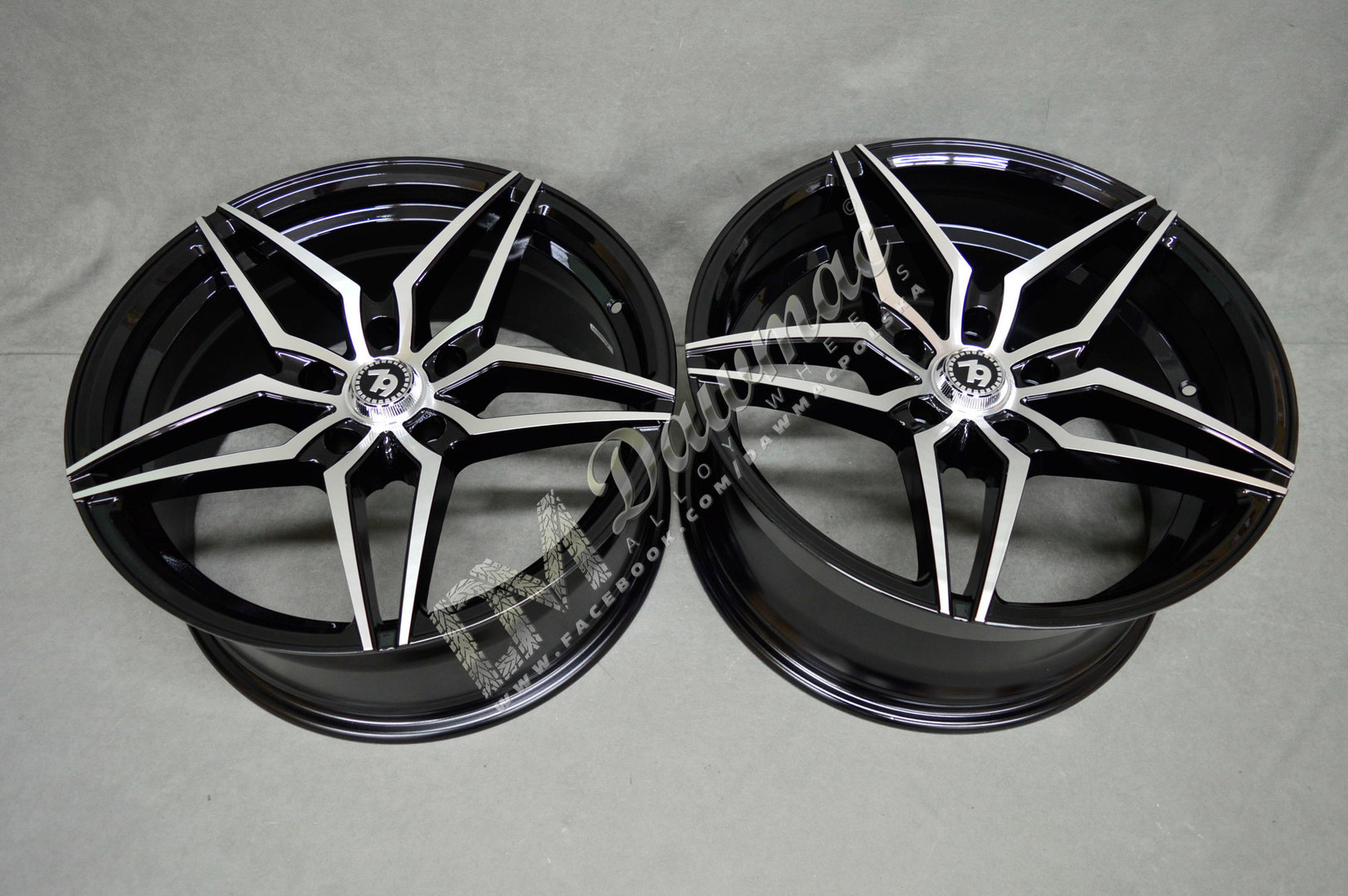 Seventy9 SV-A 18" 8J ET35 + 9J ET40 5x112 Black Front Polished - obrazek 5