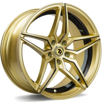 Seventy9 SV-A 18" 8J ET35 + 9J ET40 5x112 Gold Black Lip Milled Black
