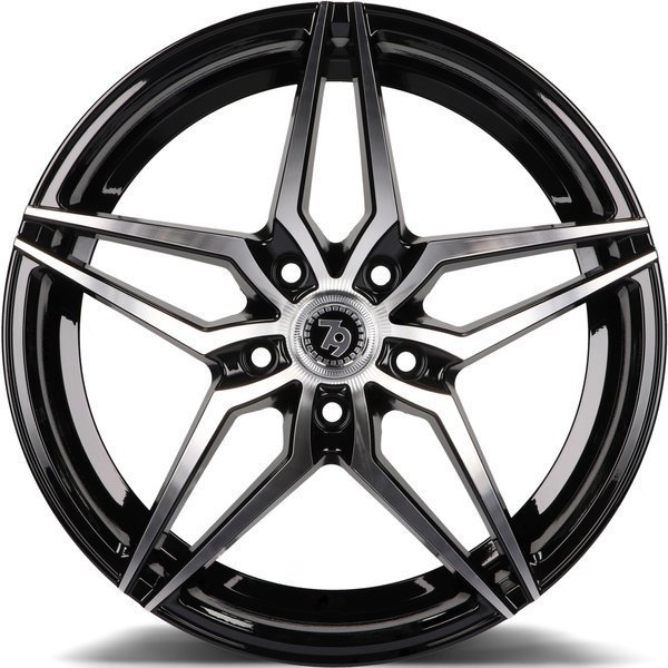Seventy9 SV-A 18" 9J ET35 5x120 Black Front Polished - obrazek 3