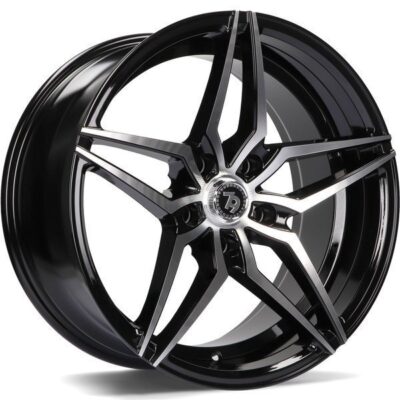 Seventy9 SV-A 18" 9J ET40 5x112 Black Front Polished