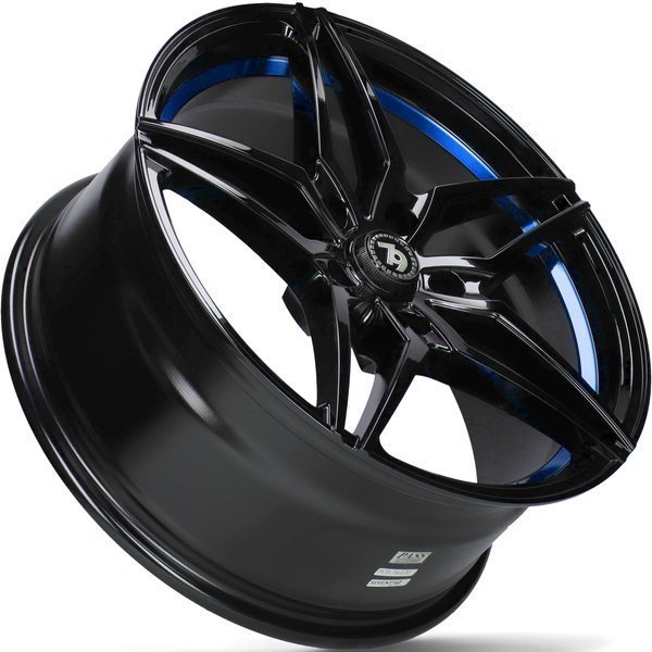 Seventy9 SV-A 18" 9J ET40 5x112 Black Glossy Blue Inner Lip - obrazek 8