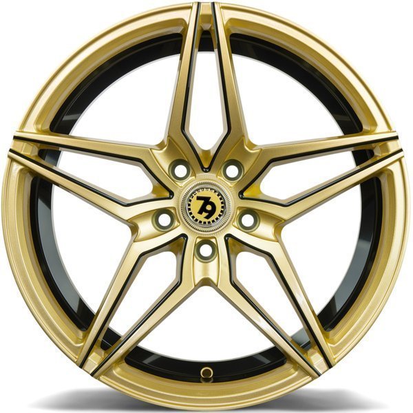 Seventy9 SV-A 18" 9J ET40 5x112 Gold Black Lip Milled Black - obrazek 3