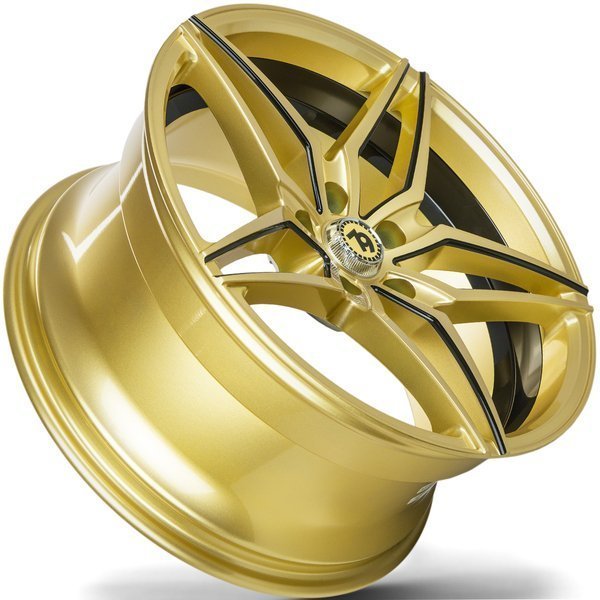 Seventy9 SV-A 18" 9J ET40 5x112 Gold Black Lip Milled Black - obrazek 5