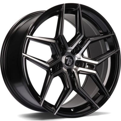 Seventy9 SV-B 17" 7,5J ET40 5x100 Black Front Polished