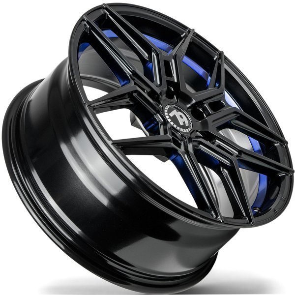 Seventy9 SV-B 18" 8J ET35 5x120 Black Glossy Blue Inner Lip - obrazek 8