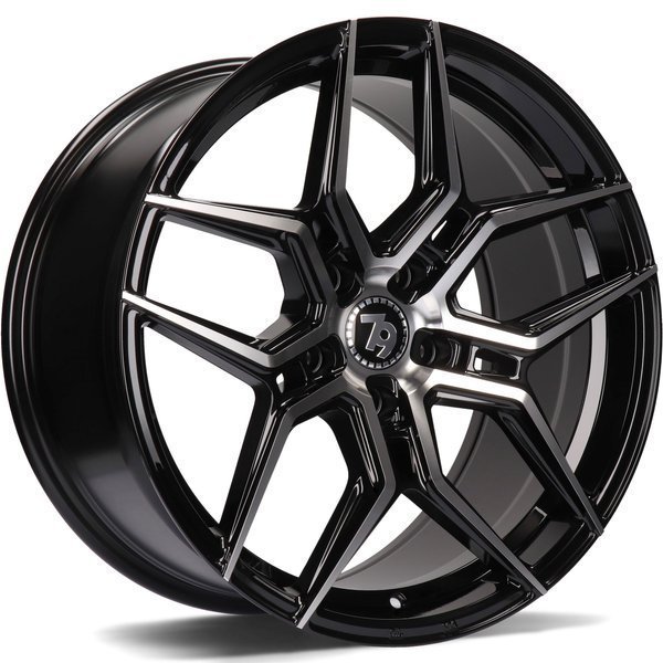Seventy9 SV-B 18" 8J ET35 + 9J ET40 5x120 Black Front Polished