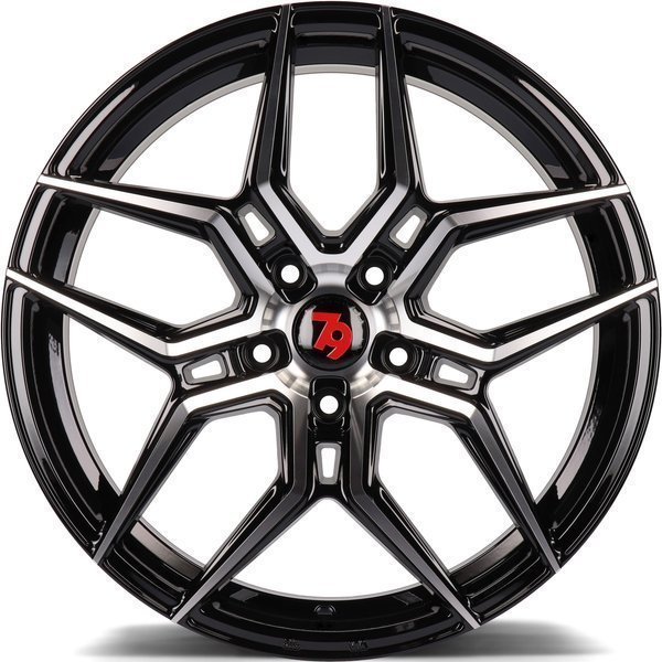 Seventy9 SV-B 18" 8J ET35 + 9J ET40 5x120 Black Front Polished - obrazek 4
