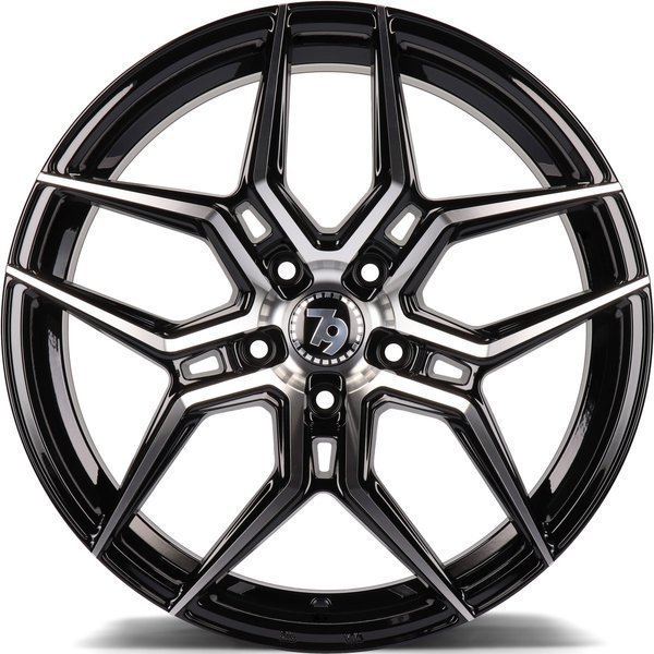 Seventy9 SV-B 19" 8,5J ET33 + 9,5J ET38 5x120 Black Front Polished - obrazek 3