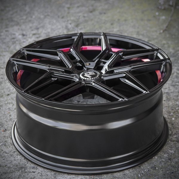 Seventy9 SV-B 20" 10J ET40 5x112 Black Glossy Red Inner Lip - obrazek 10