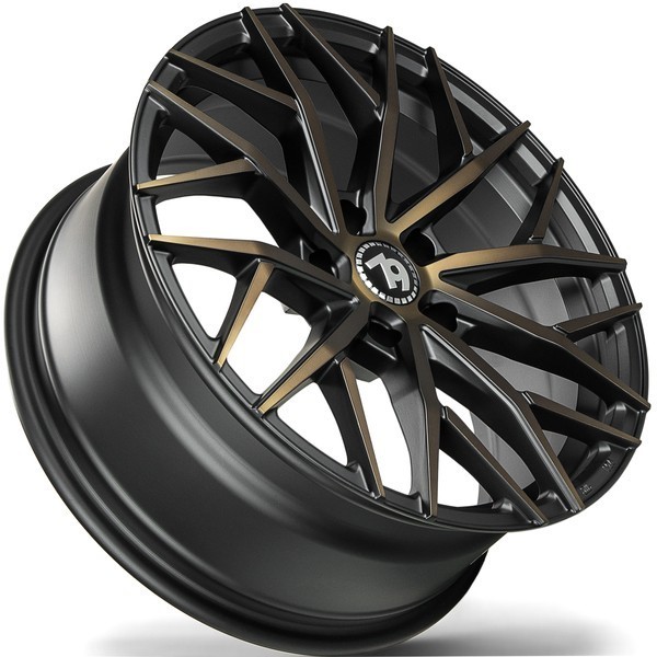 Seventy9 SV-C 17" 7.5J ET40 5x112 Black Glossy Gold Front - obrazek 8