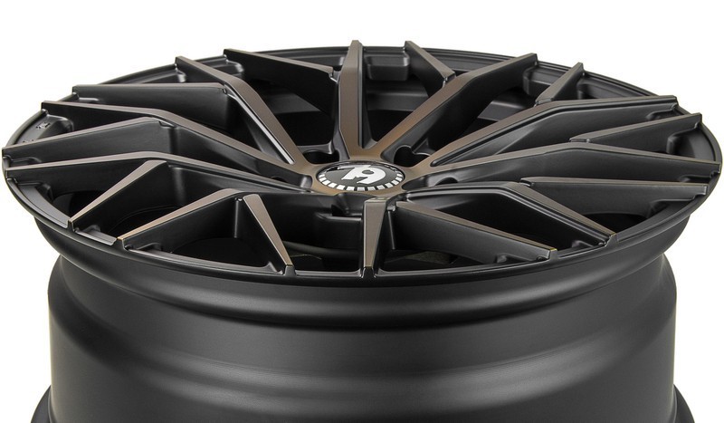 Seventy9 SV-C 17" 7.5J ET40 5x112 Black Glossy Gold Front - obrazek 9