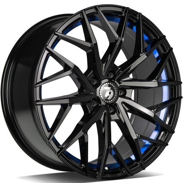 Seventy9 SV-C 18" 8J ET33 5x120 Black Glossy Blue Inner Lip - obrazek 2