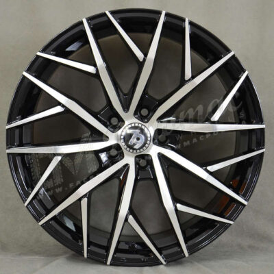 Seventy9 SV-C 18" 8J ET40 5x114.3 Black Front Polished