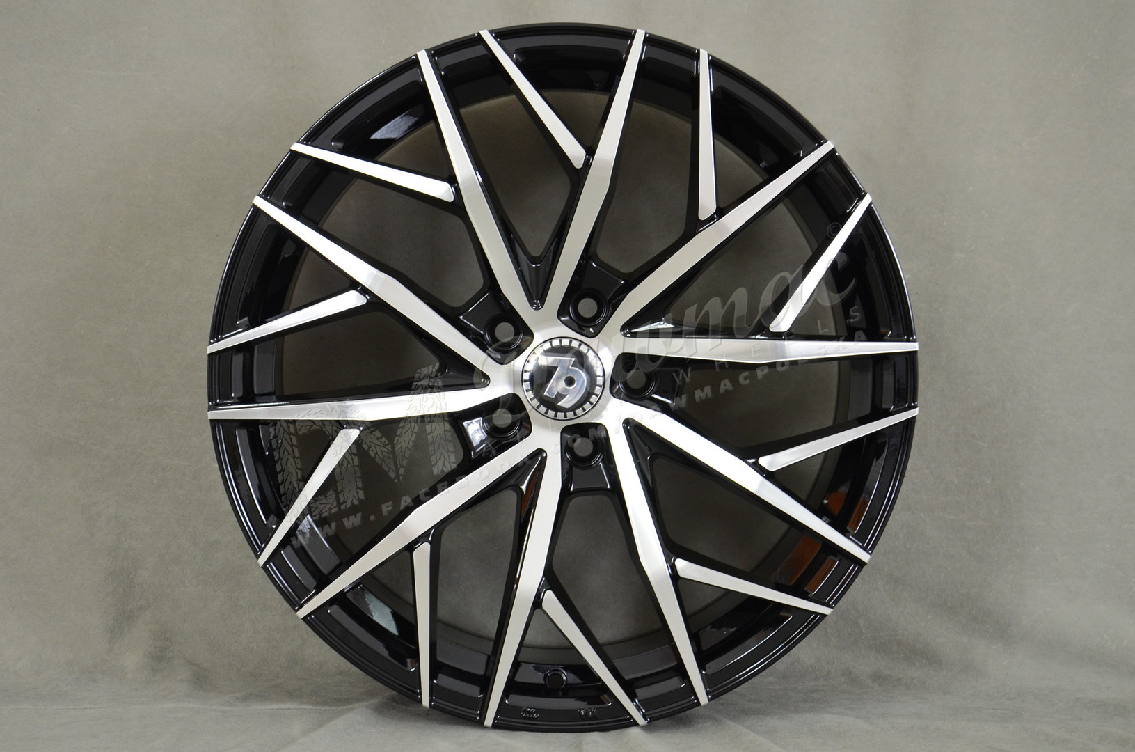 Seventy9 SV-C 19" 8.5J ET33 5x120 Black Front Polished - obrazek 2