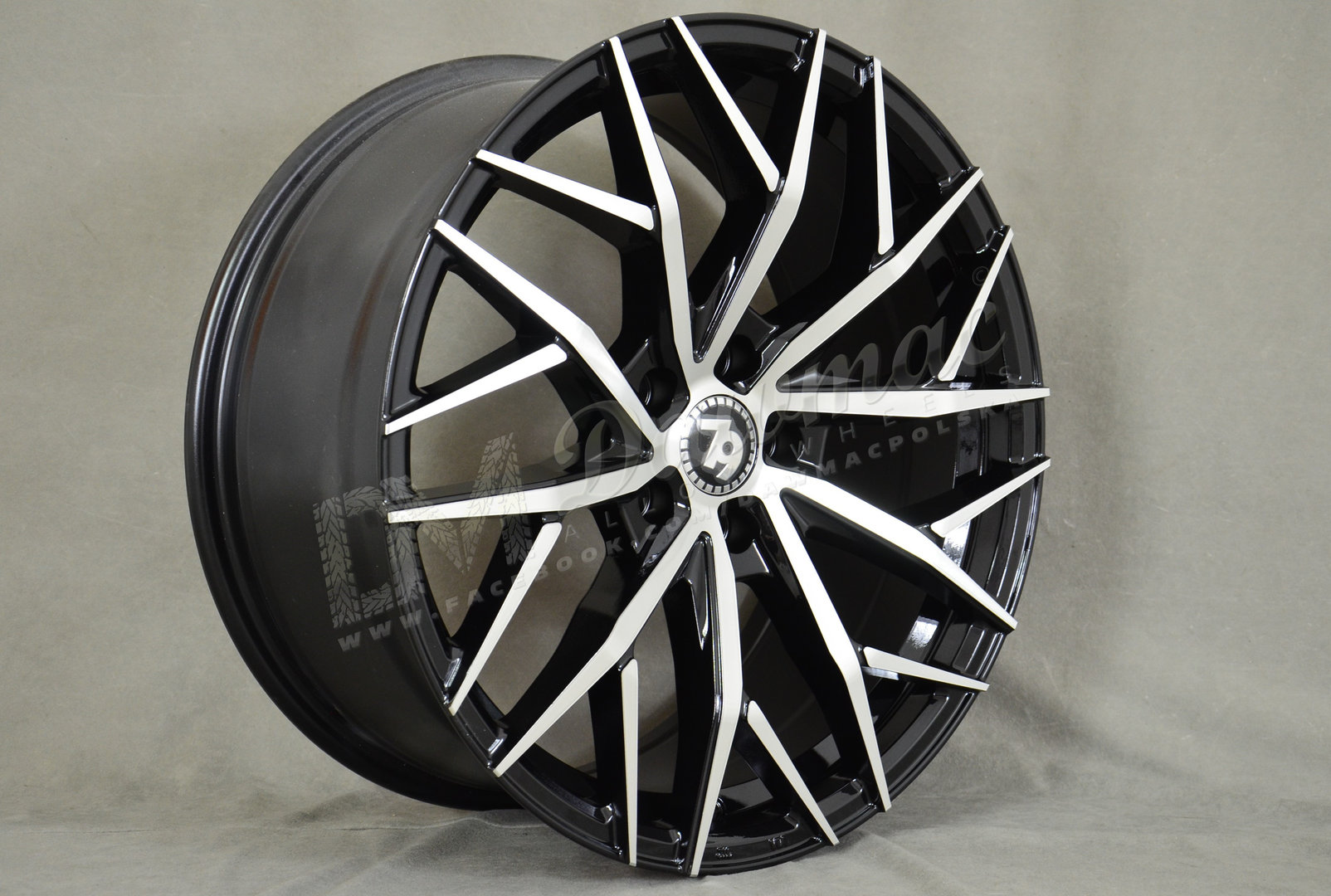 Seventy9 SV-C 19" 8.5J ET33 5x120 Black Front Polished - obrazek 3