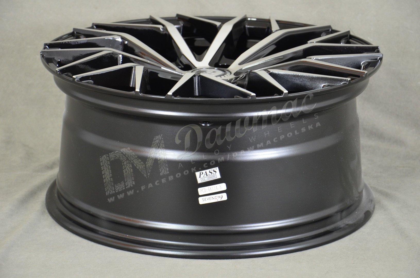 Seventy9 SV-C 19" 8.5J ET33 5x120 Black Front Polished - obrazek 7