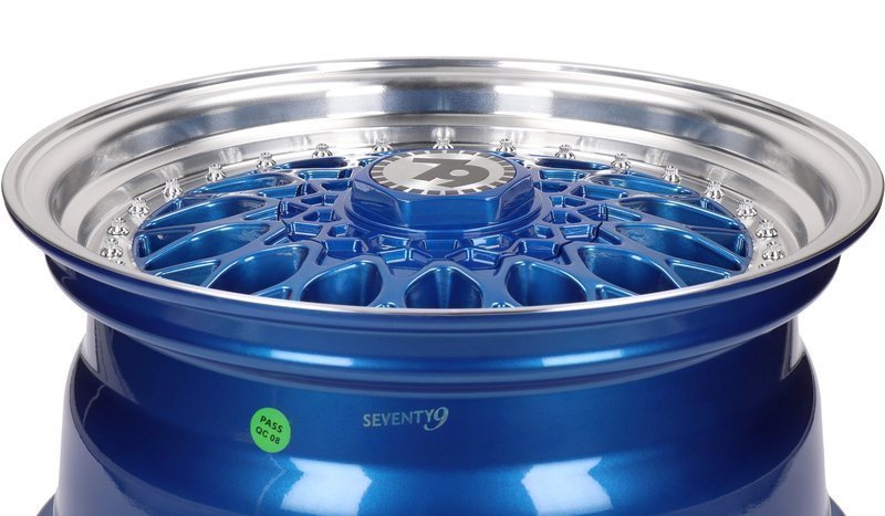 Seventy9 SV-E 15" 7J ET30 4x100/4x114.3 Blue Lip Polish - obrazek 5