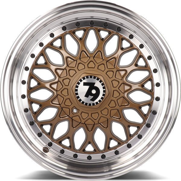 Seventy9 SV-E 15" 7J ET30 4x100/4x114.3 Bronze Lip Polished - obrazek 4