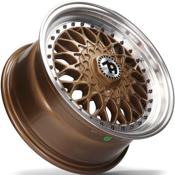 Seventy9 SV-E 15" 7J ET30 4x100/4x114.3 Bronze Lip Polished - obrazek 6