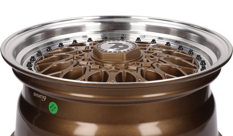 Seventy9 SV-E 15" 7J ET30 4x100/4x114.3 Bronze Lip Polished - obrazek 7