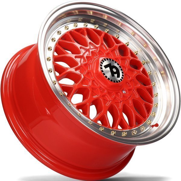 Seventy9 SV-E 15" 7J ET30 4x100/4x114.3 Red Lip Polished - obrazek 5