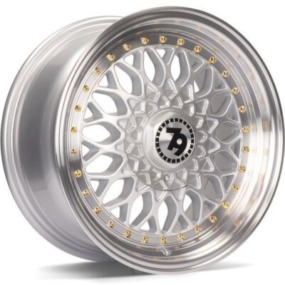 Seventy9 SV-E 15" 7J ET30 4x100/4x114.3 Silver Lip Polished