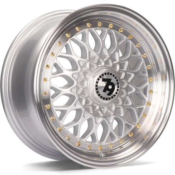 Seventy9 SV-E 15" 7J ET30 4x100/4x114.3 Silver Lip Polished