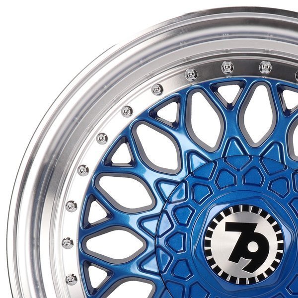 Seventy9 SV-E 17" 7.5J ET35 5x112/5x120 Blue Lip Polish - obrazek 6