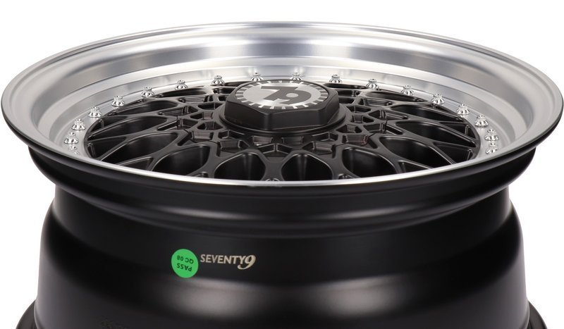 Seventy9 SV-E 17" 7.5J ET35 5x112/5x120 Matt Black Front Polished Lip Polished - obrazek 5