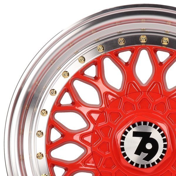 Seventy9 SV-E 17" 7.5J ET35 5x112/5x120 Red Lip Polished - obrazek 7