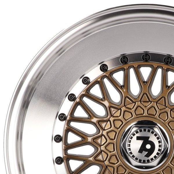 Seventy9 SV-F 15" 7J ET30 4x100/4x114.3 Bronze Lip Polished - obrazek 4