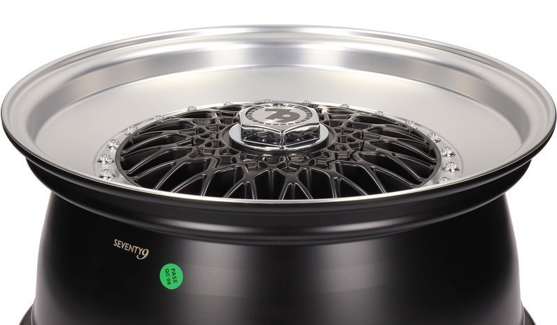 Seventy9 SV-F 15" 7J ET30 4x100/4x114.3 Matt Black Front Polished Lip Polished - obrazek 3