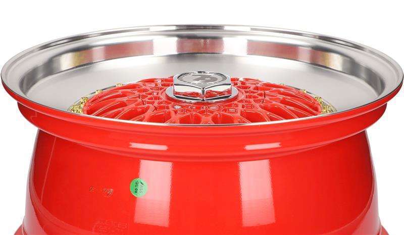 Seventy9 SV-F 15" 7J ET30 4x100/4x114.3 Red Lip Polished - obrazek 7