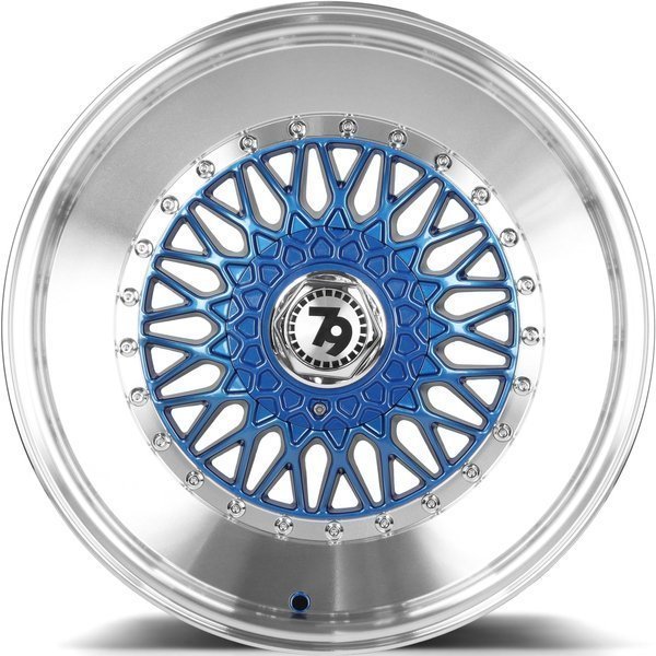Seventy9 SV-F 16" 7J ET35 4x100/4x114.3 Blue Lip Polished - obrazek 7