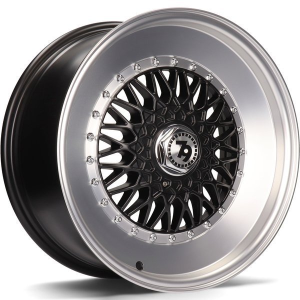 Seventy9 SV-F 16" 7J ET35 4x100/4x114.3 Matt Black Front Polished Lip Polished - obrazek 2