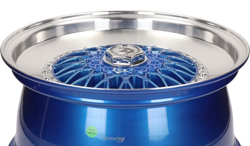 Seventy9 SV-F 17" 8J ET30 5x112/5x114.3 Blue Lip Polished - obrazek 3