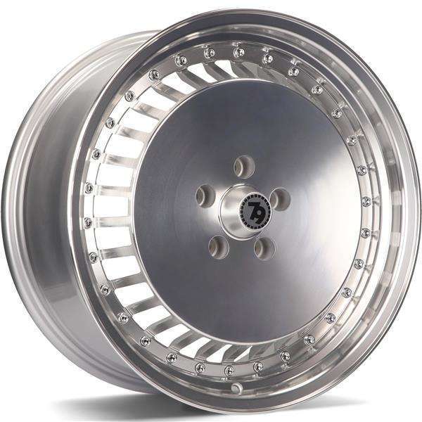 Seventy9 SV-G 15" 7J ET30 4x100 Silver Front Polished Lip Polished - obrazek 2