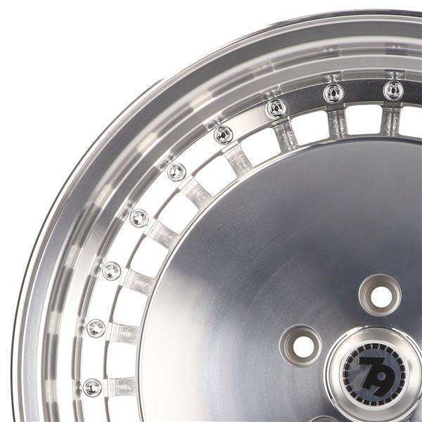 Seventy9 SV-G 18" 8J ET35 5x120 Silver Front Polished Lip Polished - obrazek 6