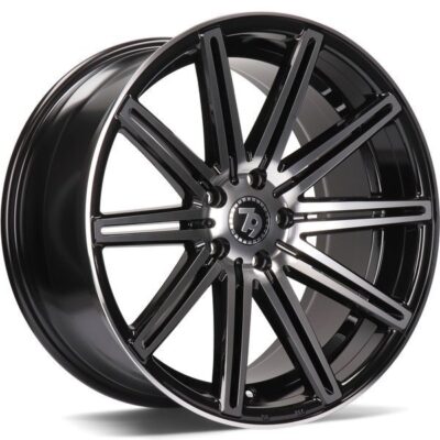 Seventy9 SV-M 18" 8J ET35 + 9J ET38 5x112 Black Front Polished