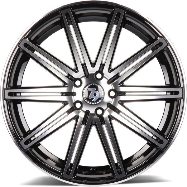 Seventy9 SV-M 19" 9.5J ET38 5x112 Black Front Polished - obrazek 3