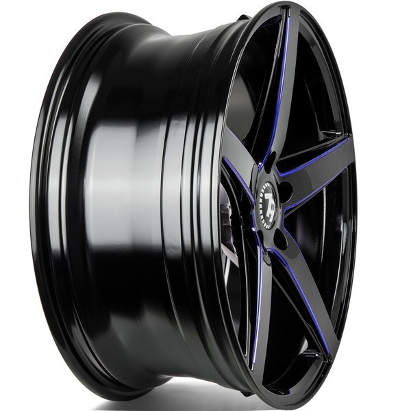 Seventy9 SV-N 19" 8.5J ET30 5x120 Black Glossy Milled Blue - obrazek 7