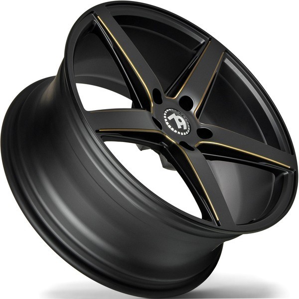 Seventy9 SV-N 19" 8.5J ET35 5x112 Black Glossy Milled Gold - obrazek 8