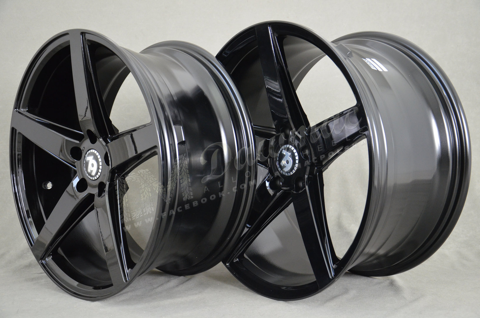 Seventy9 SV-N 19" 8.5J ET35 + 9.5J ET38 5x112 Black Glossy - obrazek 4