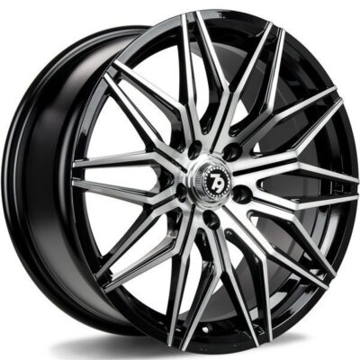 Seventy9 SV-O 18" 8J ET35 5x112 Black Front Polished