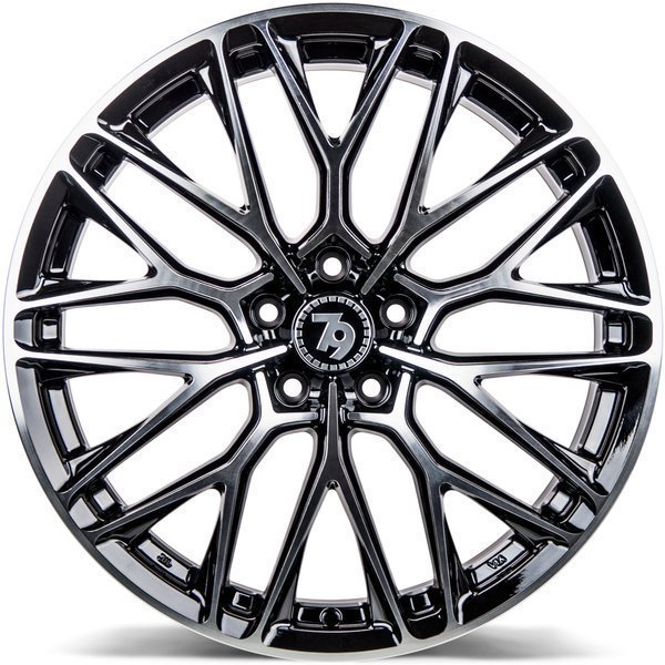 Seventy9 SV-P 19" 8.5J ET30 5x120 Black Front Polished - obrazek 3