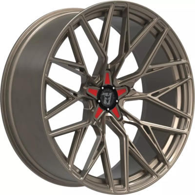 Wolfrace 71 Wolfsburg GTR Custom 20" 8,5J ET40 5x120 Racing Bronze Red Inserts