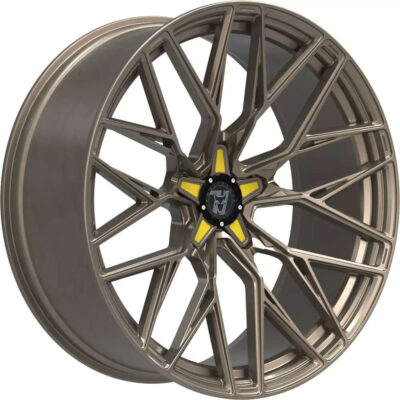 Wolfrace 71 Wolfsburg GTR Custom 20" 8,5J ET40 5x120 Racing Bronze Yellow Inserts