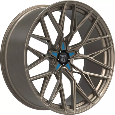 Wolfrace 71 Wolfsburg GTR Custom 20" 8,5J ET45 5x112 Racing Bronze Blue Inserts