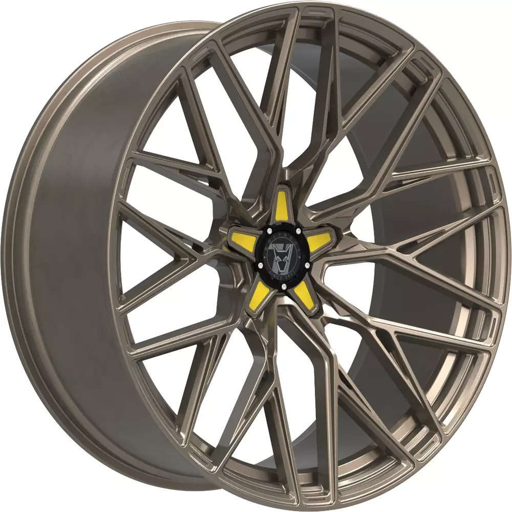 Wolfrace 71 Wolfsburg GTR Custom 20" 8,5J ET45 5x112 Racing Bronze Yellow Inserts