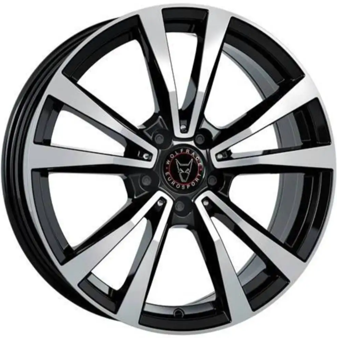 Wolfrace Eurosport TUV M12X 20" 9J ET33 5x112 Diamond Black Polished - obrazek 2